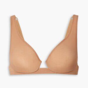 SKIMS Naked Stretch Mesh Underwire Plunge Bra - Honey Size 38C NWT